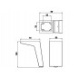 PMO Picior 211, 100 mm, gri aluminiu